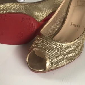 Christian Louboutin Mesh Open Toed Heels